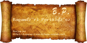 Bagaméri Periklész névjegykártya